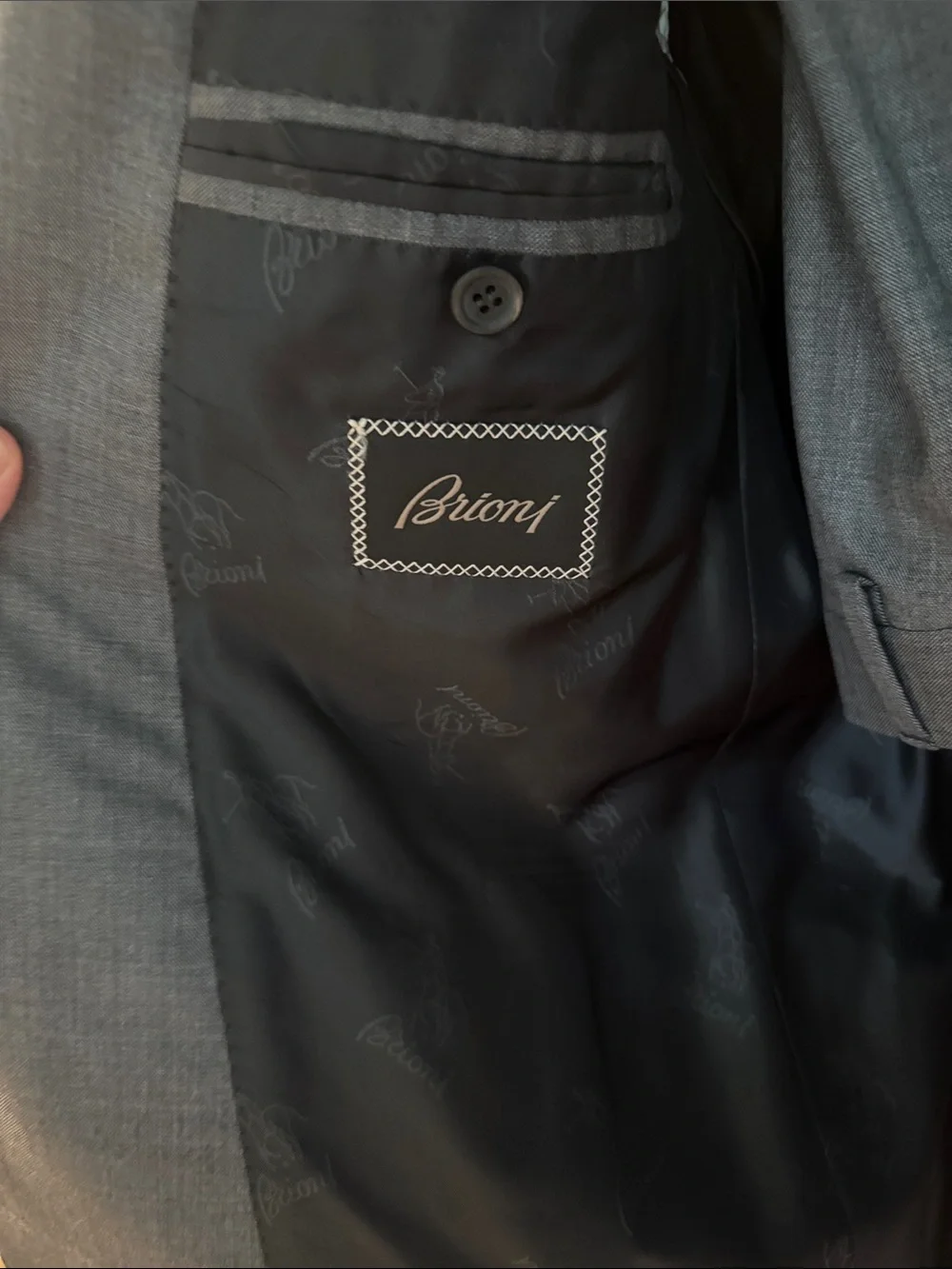 Brioni Light Gray Two-Button Wool Suit Jacket